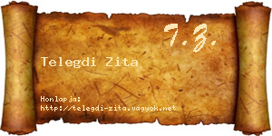 Telegdi Zita névjegykártya